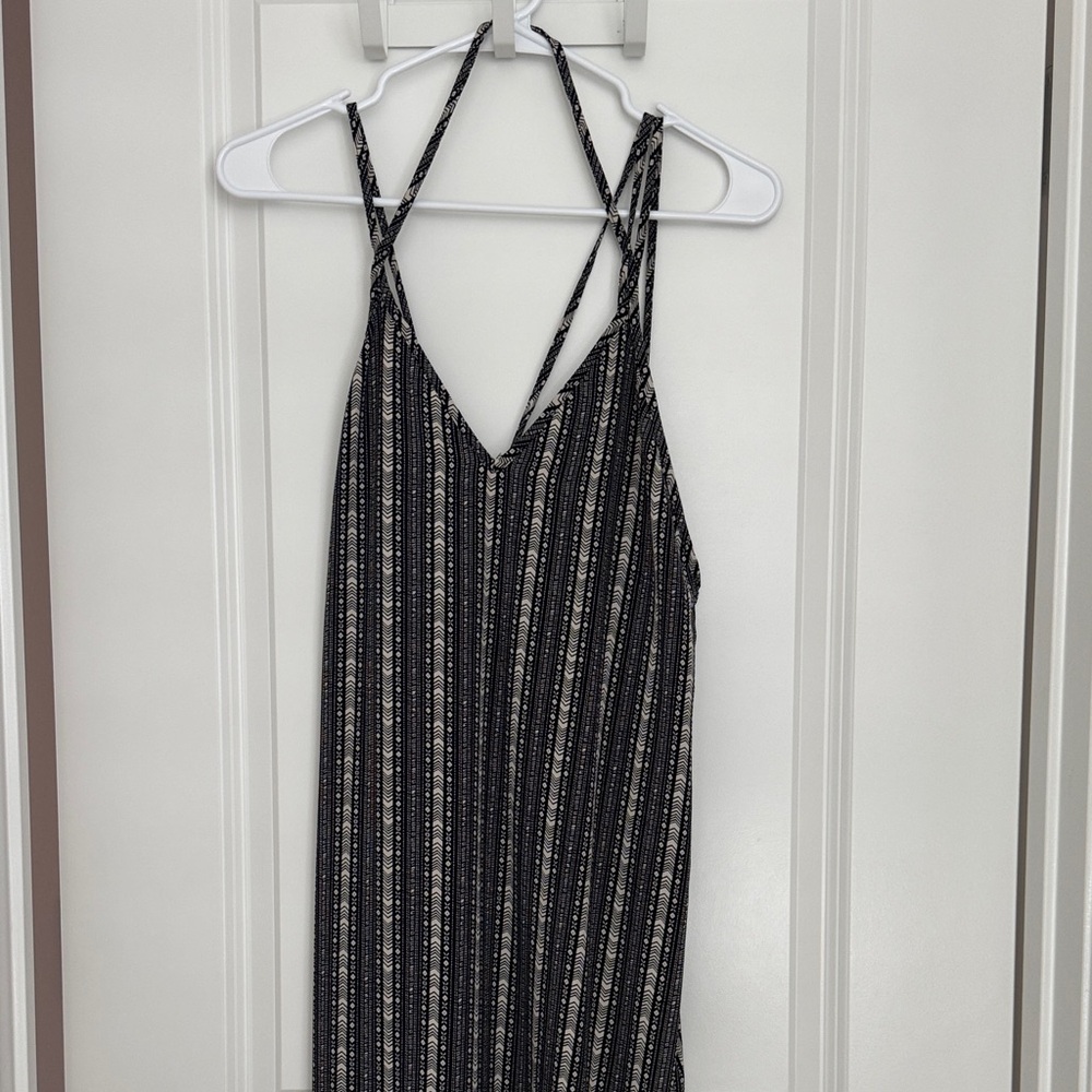 Patterned Halter Neck Maxi Dress